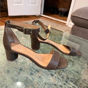 Banana Republic Dark Brown Ankle Strap Heels